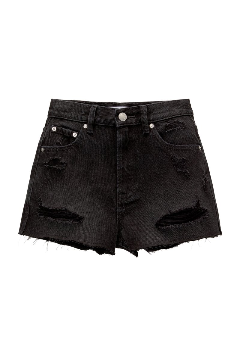 PULL&BEAR Jeansshort zwart