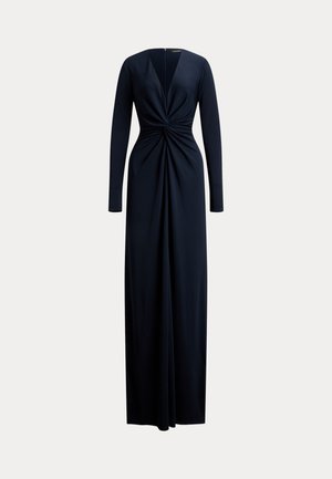 Lauren Ralph Lauren, TWIST FRONT STRETCH JERSEY GOWN - Žerzejové šaty - navy