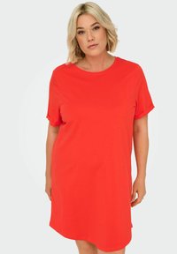ONLY Carmakoma CARMAY LIFE S/S  - Robe en jersey - cherry tomato