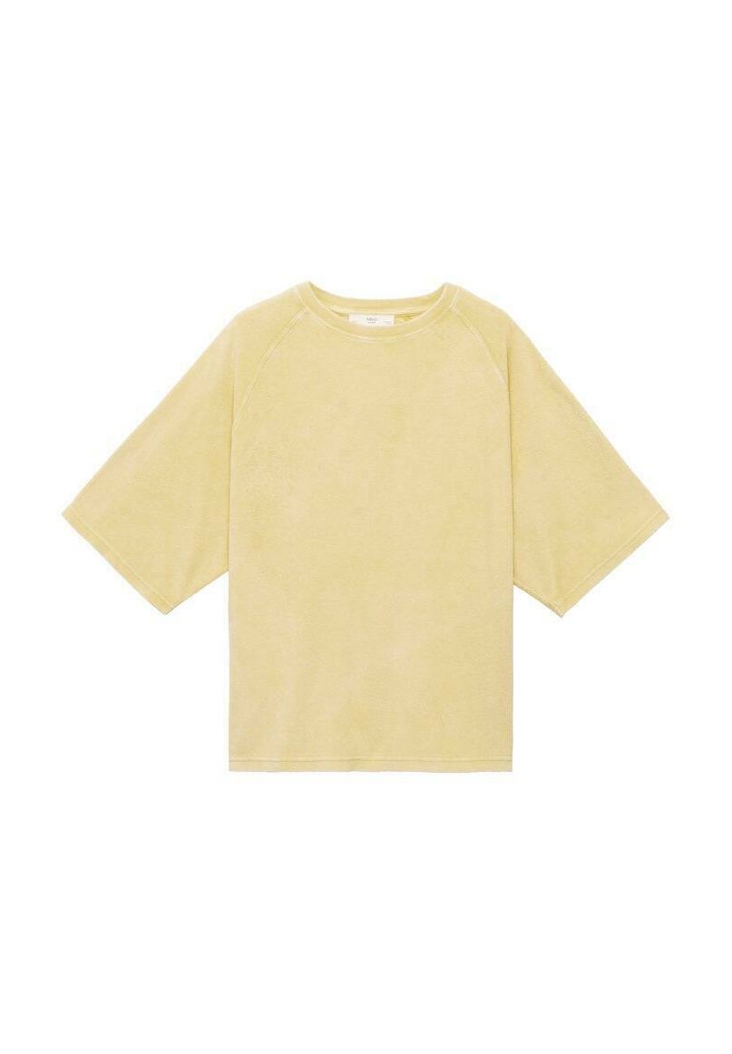 Mango Camiseta básica mustard yellow/mostaza