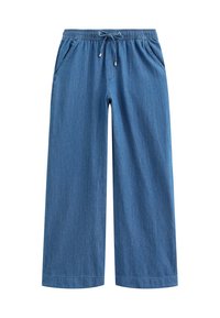 DRAWSTRING WAIST - Flared jeans - blue
