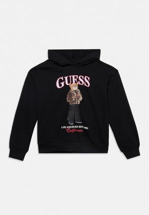 Guess, JUNIOR  RELAXED REGULAR LS ACTIVE TOP - Суитшърт с качулка - jet black