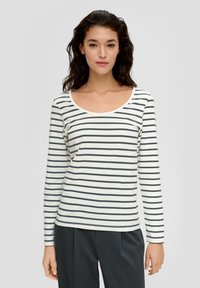 s.Oliver AUS STRETCH - Langarmshirt - olivgrün
