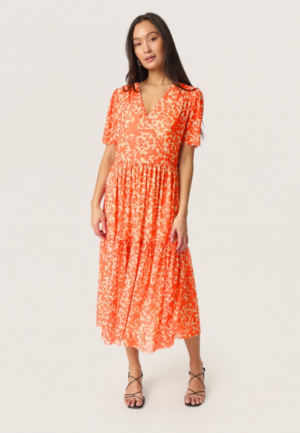 ALDORA - Freizeitkleid - tangerine tango leaf