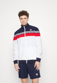 Fila - BRUNO - Tréning dzseki - white/red Miniatűr kép 1