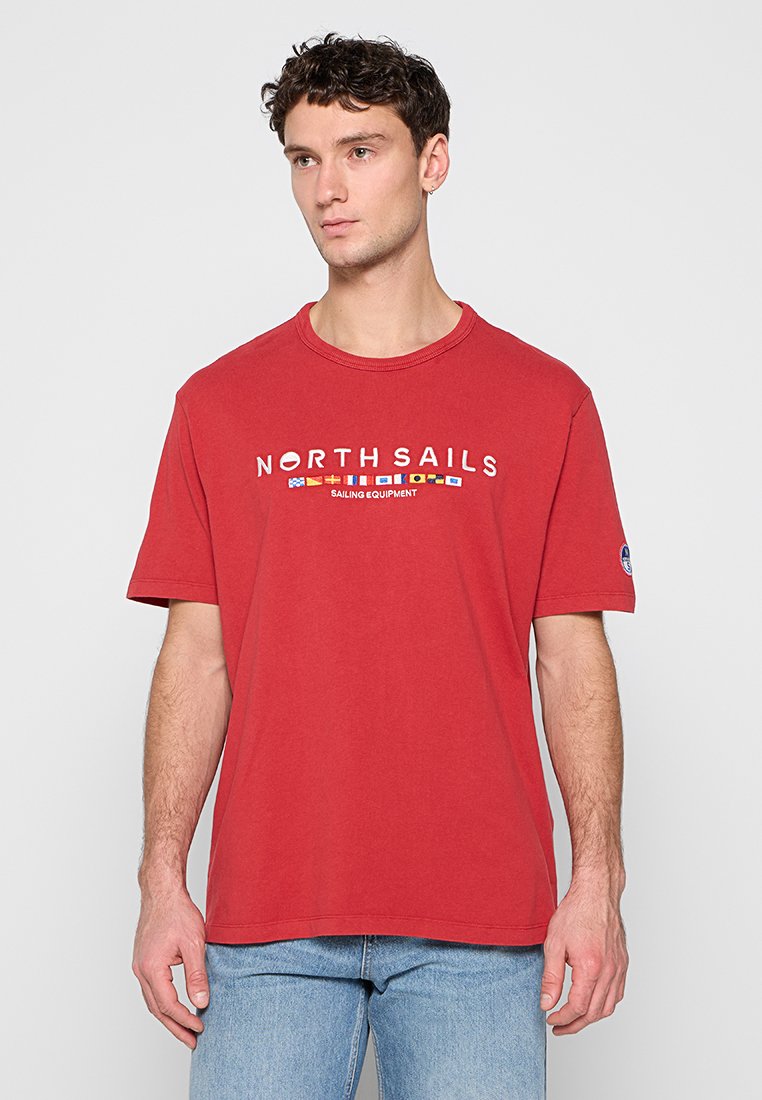 North Sails T-shirt print rood