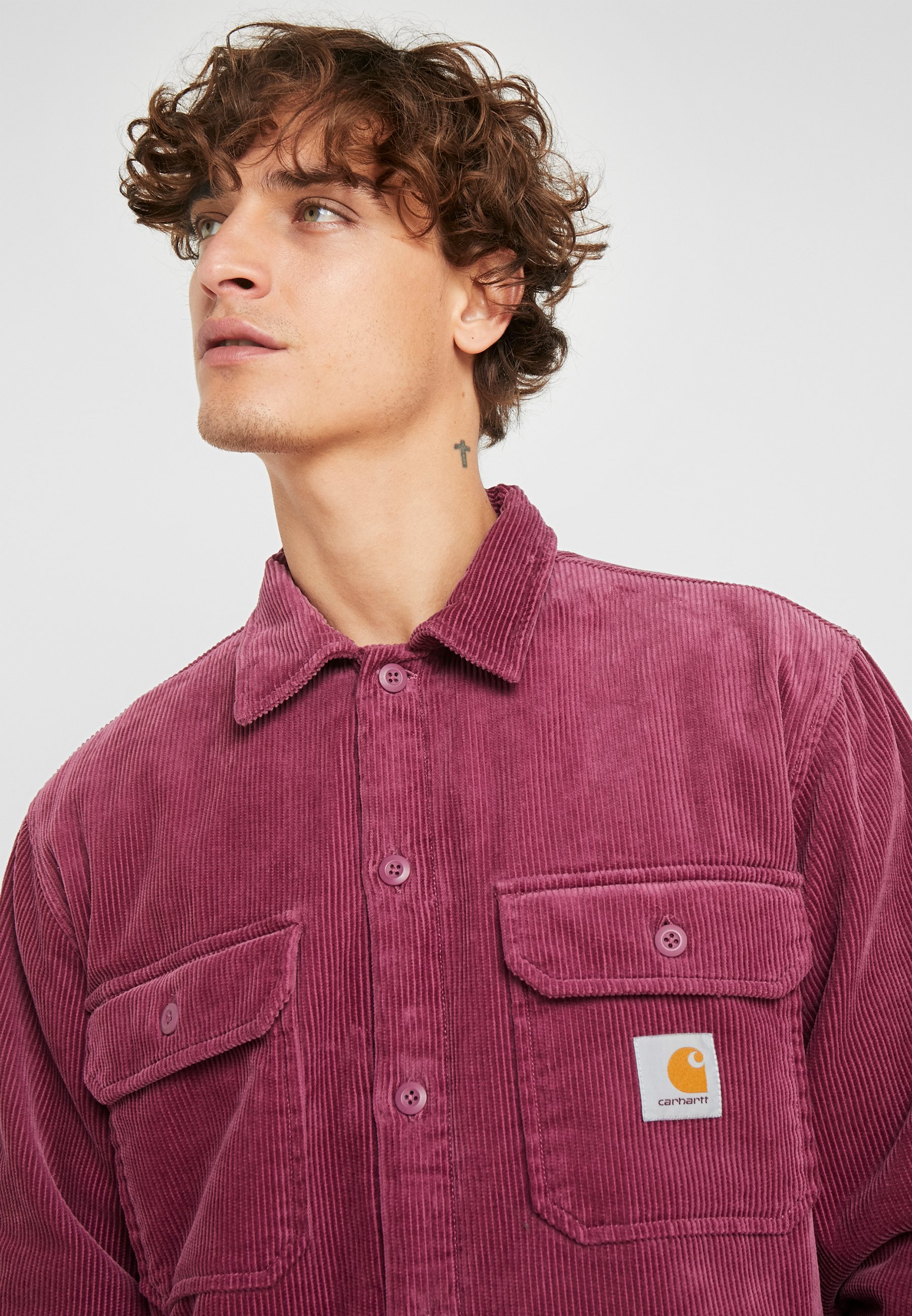 Carhartt WIP WHITSOME SHIRT Lett jakke dusty fuchsia Netthandel Carhartt WIP Whitsome Shirt Cord Jakke hos Blue