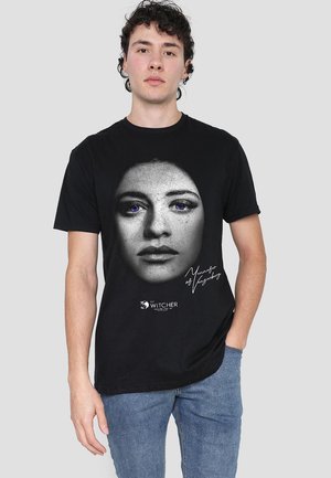 THE WITCHER - YENNEFER FACE - Print T-shirt - black
