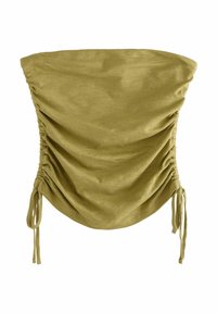 REGULAR FIT - RUCHED TIE DETAIL  - Topp - olive green