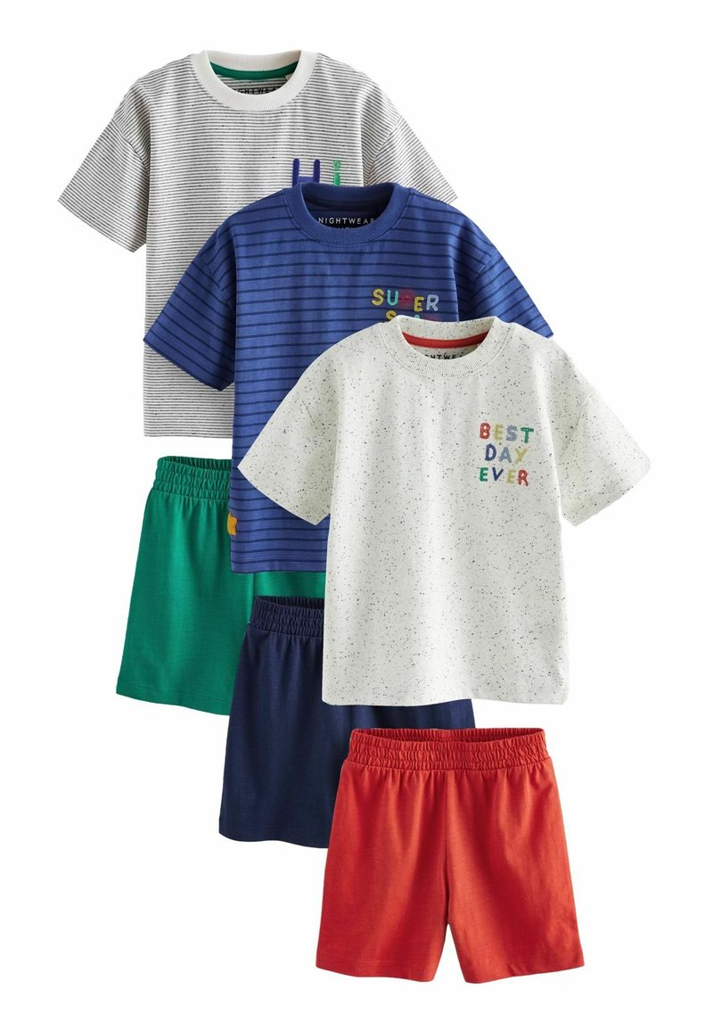 Next 3 PACK-REGULAR FIT - Pyjama - red blue slogan