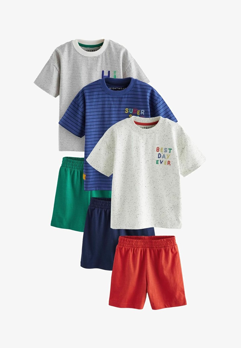 Next 3 PACK-REGULAR FIT - Pyjama - red blue slogan