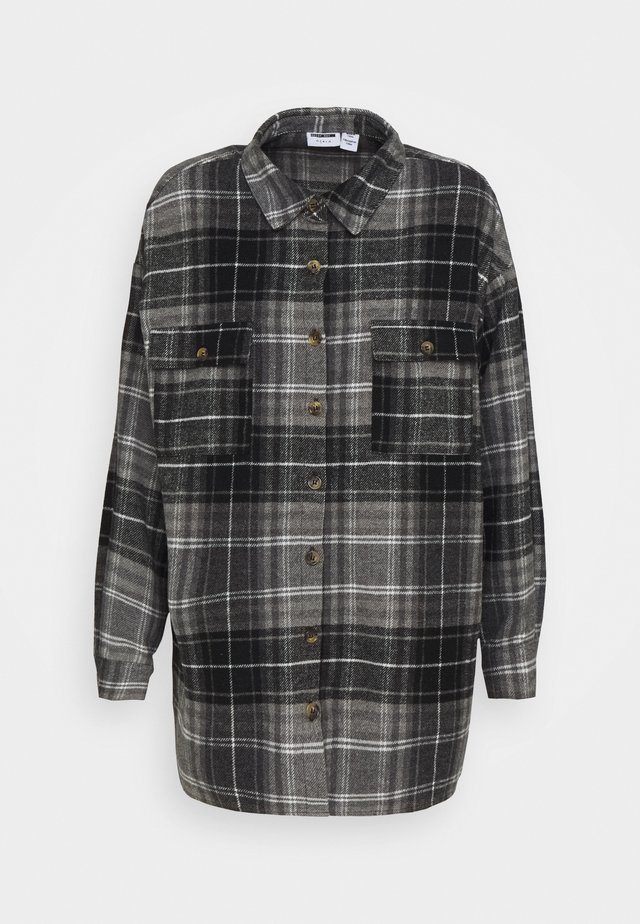 NMFLANNY LONG SHACKET - Paitapusero - black/grey