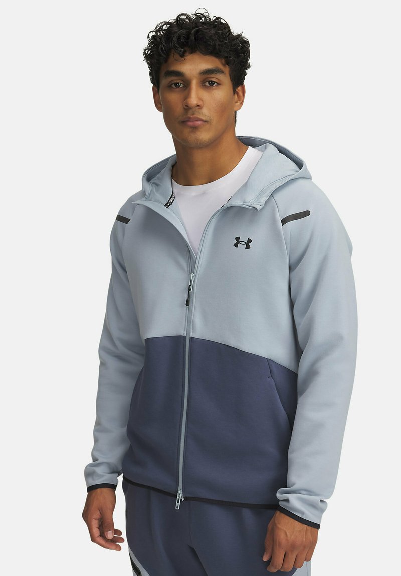 Under Armour - UNSTOPPABLE FLEECE - Zip-up sweatshirt - harbor blue, Enlarge