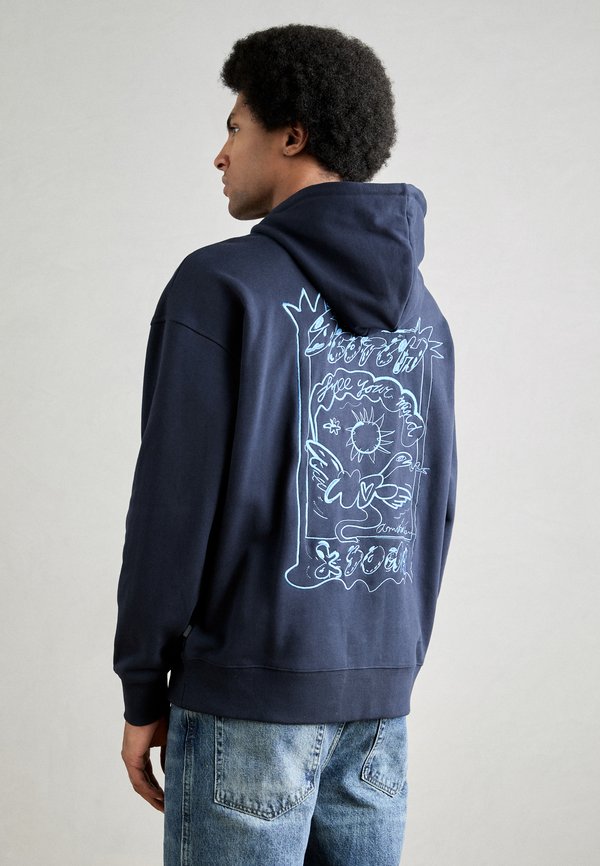 EMBROIDERED ARTWORK HOODIE - Sweatshirt - night