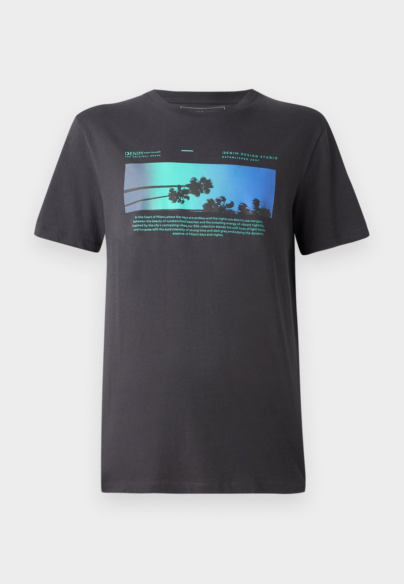 Tom Tailor Denim T-shirt print donkergrijs Tom Tailor Denim T-shirt print donkergrijs