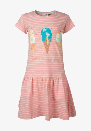 Jersey dress - flamingo