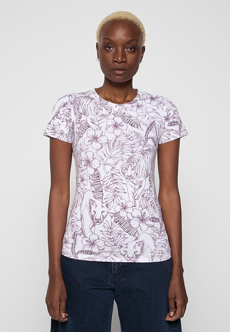 Cavalli Class T-shirt print paars Cavalli Class T-shirt print paars
