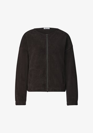 Street One, JACKE MIT RUNDHALS IN CORD-OPTIK - Veste légère - black coffee
