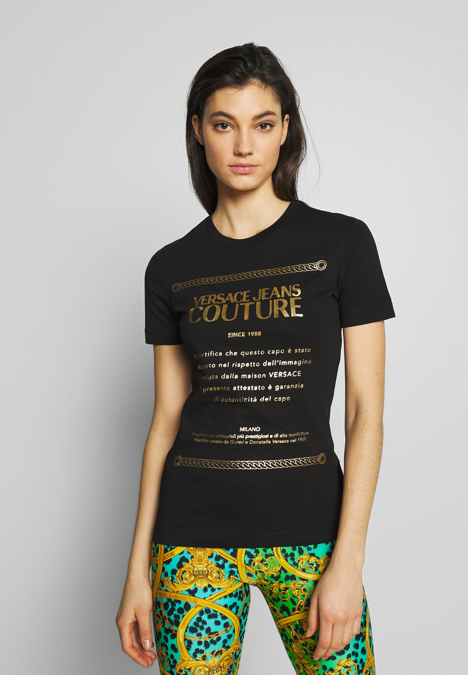 Versace Jeans Couture T shirts med print blackgold Versace Jeans Couture T-shirts med print - black/gold