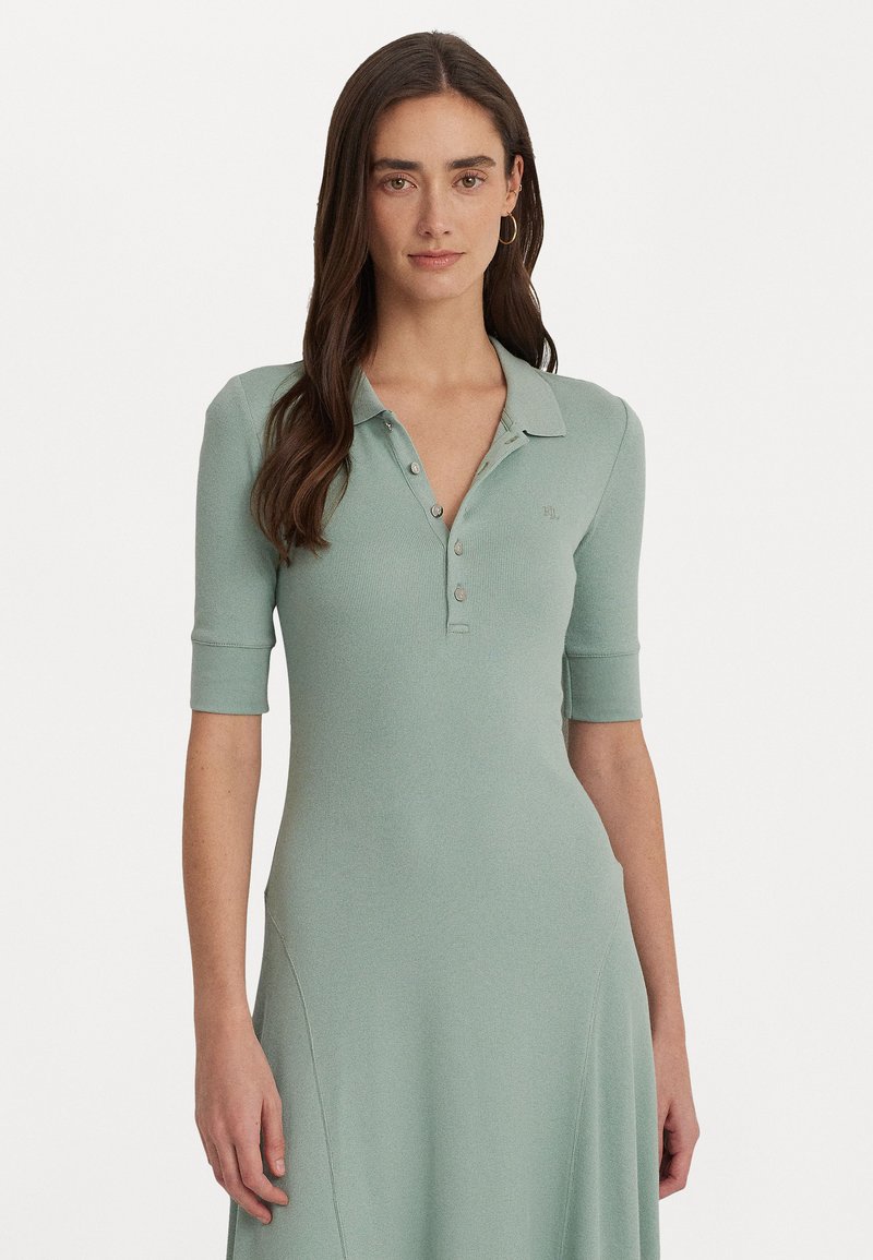 Lauren Ralph Lauren - LILLIANNA ELBOW SLEEVE DAY DRESS - Gebreide jurk - soft laurel, Vergroten