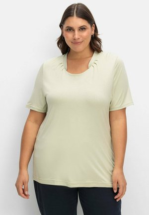 Sheego, Print T-shirt - lindgrün