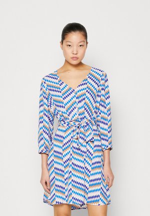 ONLY ONLSTELLA LIFE 3/4 V NECK DRESS - Φόρεμα πουκάμισο - bluing sea
