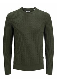 JJEEMIL CABLE CREW NECK - Pulóver - duffel bag