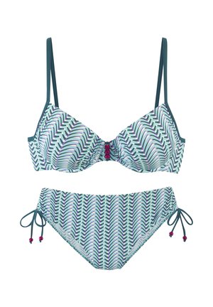 SET - Bikini - blau bedruckt