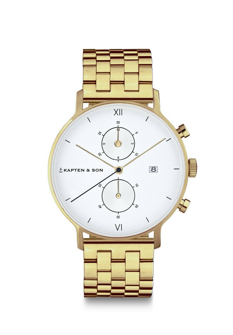 Kapten & Son SMALL  - Chronograph - gold coloured white