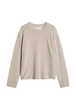 Marc O'Polo, PULLOVERS, LSL, ROUND-NECK, SLITS - Strickpullover - natural