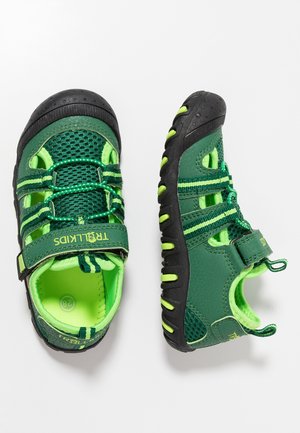 KIDS SANDEFJORD - Walking sandals - dark green/light green