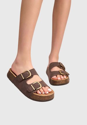 Super Mode, MULES DOUBLE STRAP - Mules - marron cafe