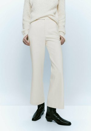 TEXTURED KICK - Trousers - beige