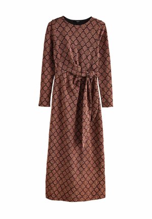 Next REGULAR FIT - TIE WAIST SPARKLE MIDI  - Vestido informal - bronze