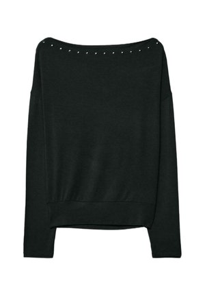 ASYMMETRIC STUDDED - Langærmet T-shirt - black