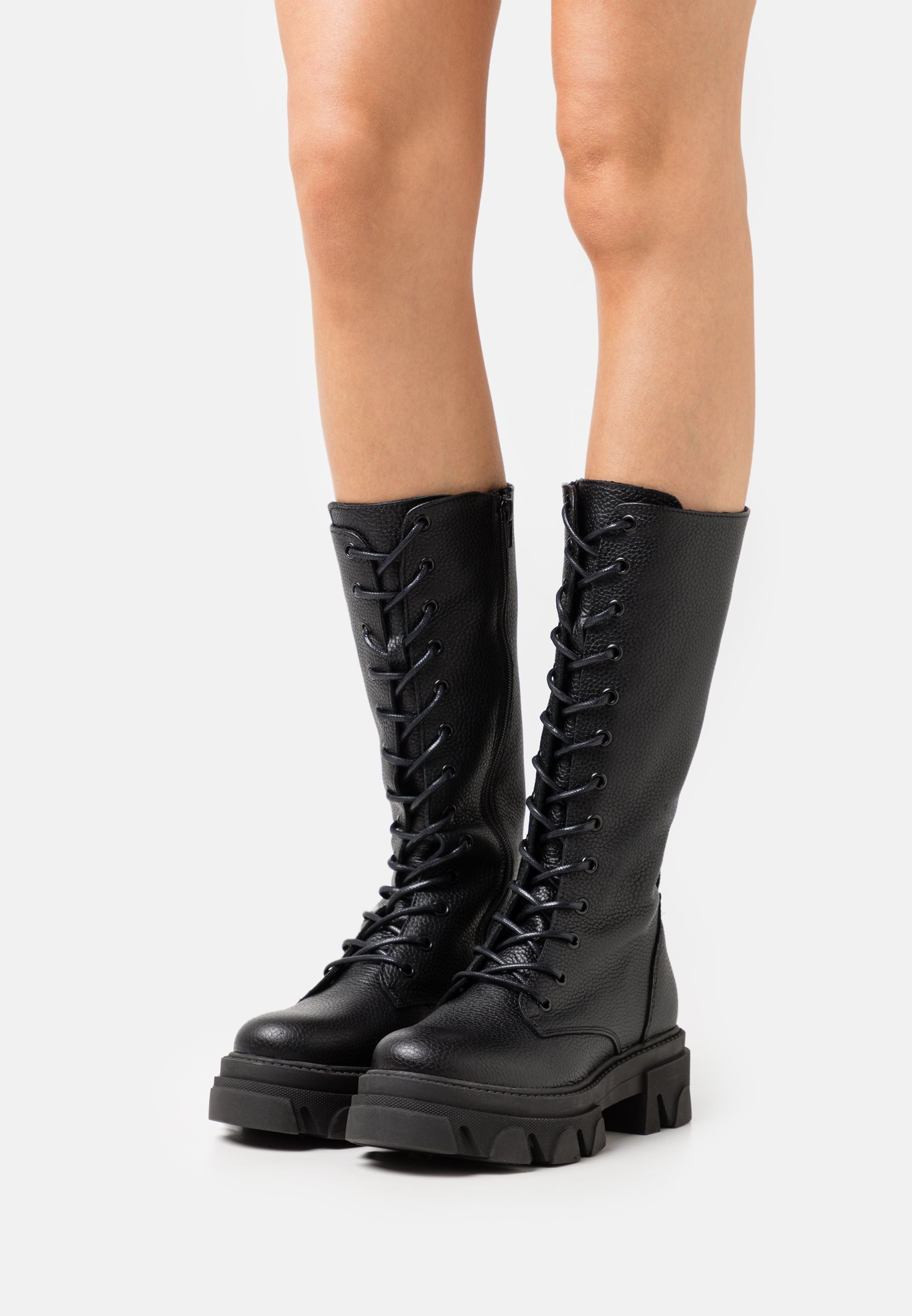 Steve Madden MAVIS - Botas con plataforma - black/negro - Zalando.es