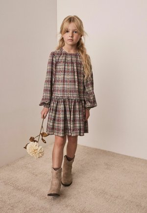 Next, CHECK DRESS - Day dress - brown