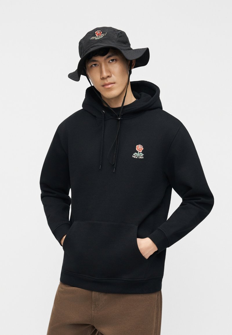 Felpa Con Cappuccio Uomo Con Stampa Teschio Rosa, Grafica Alla Moda, Tasca Frontale, Nero, Taglia XX-Large (XXL)