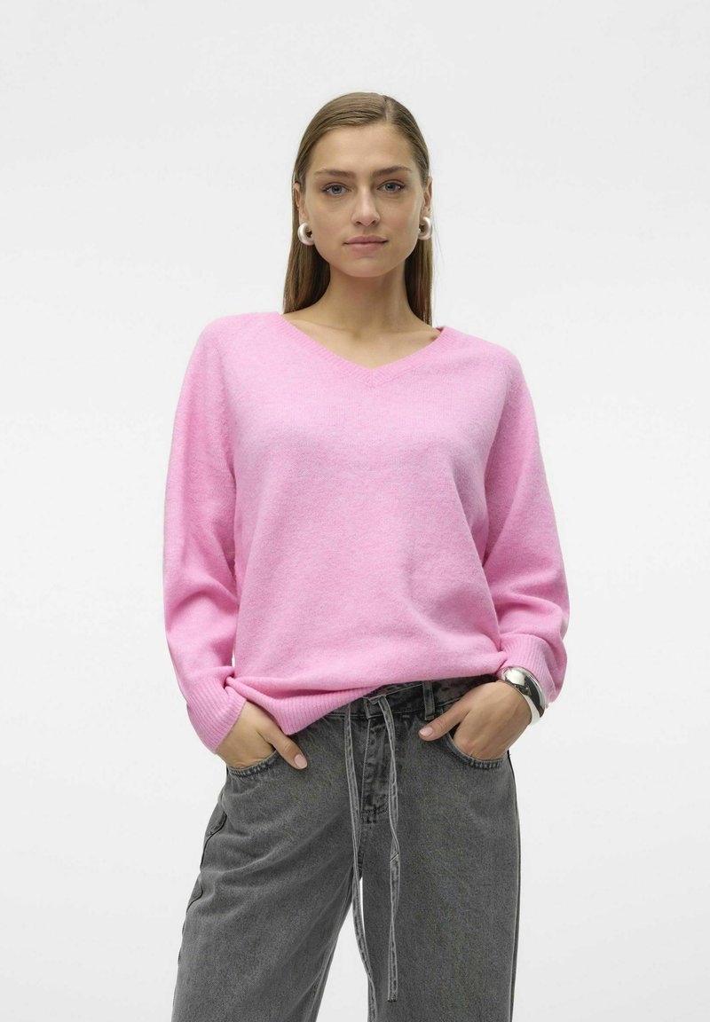 Vero Moda VMLEAF - Jersey de punto - fuchsia pink