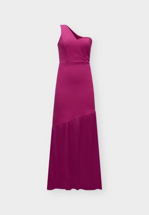 WAL G., KAIF ONE SHOULDER SHEER SKIRT MAXI DRESS - Maxikjoler - plum