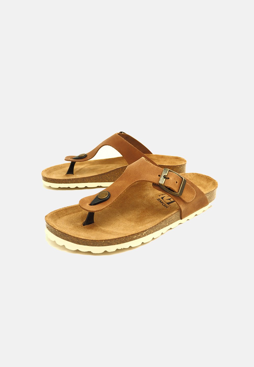 OE Shoes BIO RUFFY - Sandalias de dedo - marrón - Zalando.es