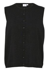 MILASZ BUTTON FRONT - Vest - black