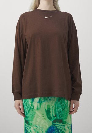 Langærmet T-shirt - brown