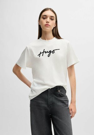 HUGO VINTAGE TEE - Camiseta estampada - natural two