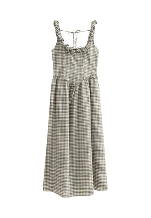 New Look CHECK STRAPPY CORSET MIDI - Jurk - green pattern