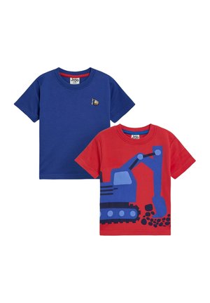 REGULAR FIT -GRAPHIC 2 PACK - Basic T-shirt - red construction
