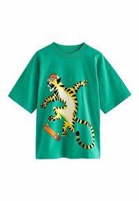 Next - SHORT SLEEVE GRAPHIC- REGULAR FIT - T-shirt imprimé - green tiger skateboard Image miniature 1