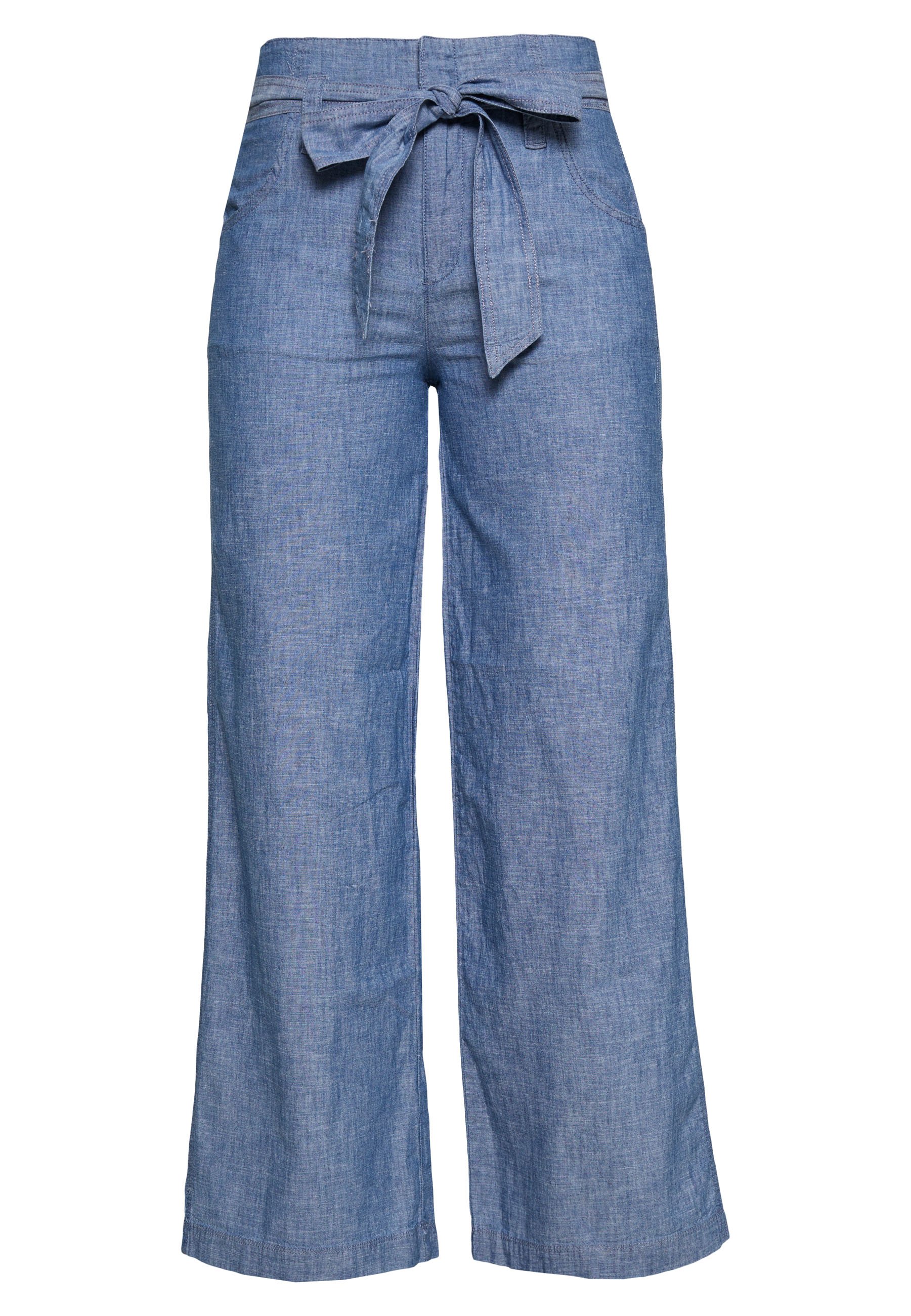 GAP WIDE LEG CHAMBRAY - Pantaloni - indigo/blu scuro - Zalando.it