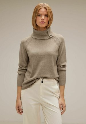 Street One MIT ROLLKRAGEN - Jumper - beige