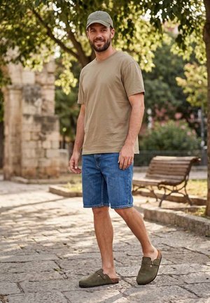 Luna Collection, STAY - Zuecos - kakhi